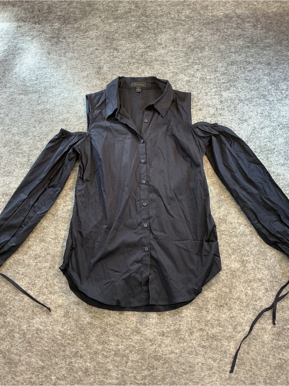 Saks Fifth Avenue Dark Blue Long Sleeve Button Up Shirt Size S